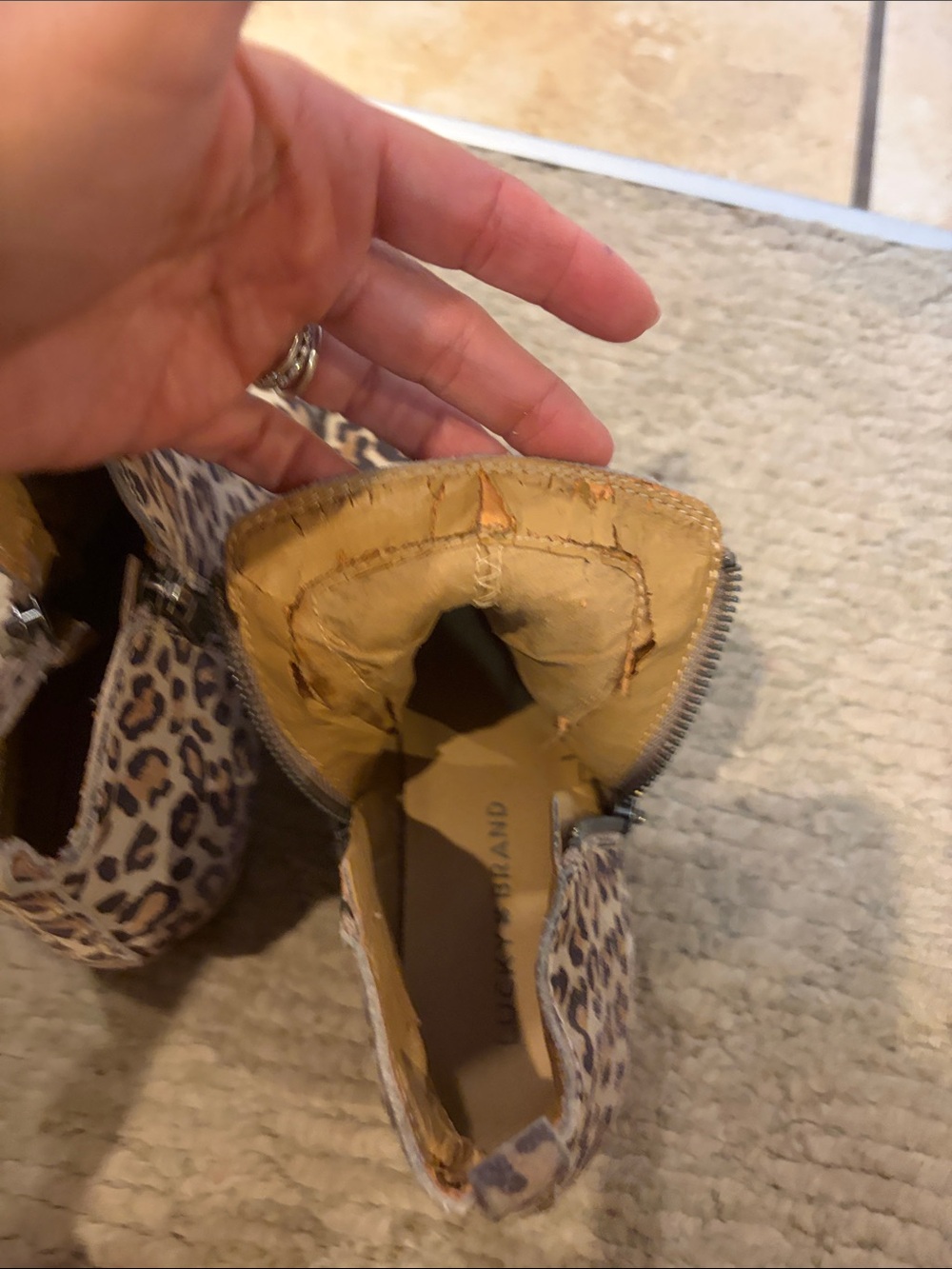 Lucky Brand Leopard Print Side-Zip Women's Ankle Boot - Picture 8 of 10